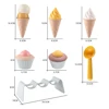 7pcs Children Beach Play Sand Tools Premium ABS Sandbox Tools Ice Cream Shape Beach Game Set Portable for Children Kids for Fun 6