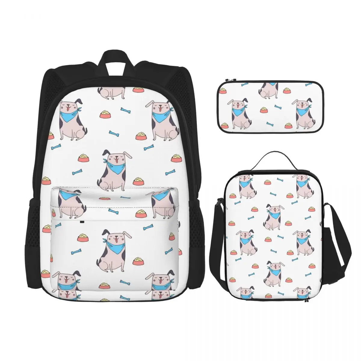 

Backpack 3 Pcs/set with Pencil Case Lunchbox Kids School Bags Boys Girls Teens Bagpacks