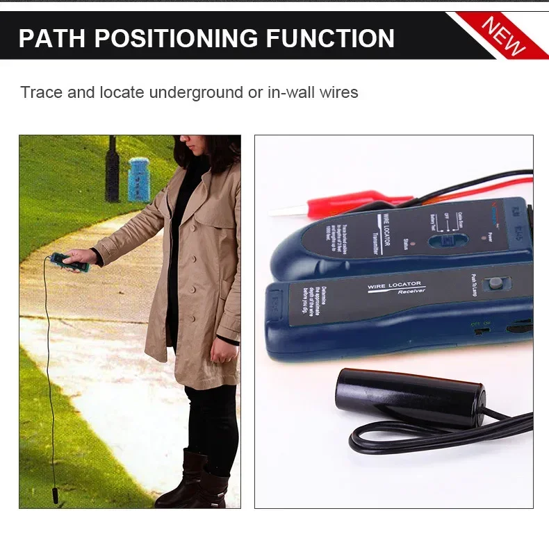 NOYAFA NF-816L High-power Dark Line Direction Finder Underground Cable Detection Instrument Weak Current Finder