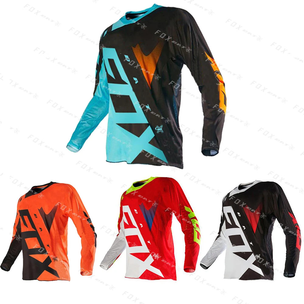

Motocross Mountain Enduro Bike Clothing Men's Downhill Jersey BAT FOX Motorbike Downhill Jerseys For Mountain Biking Teams
