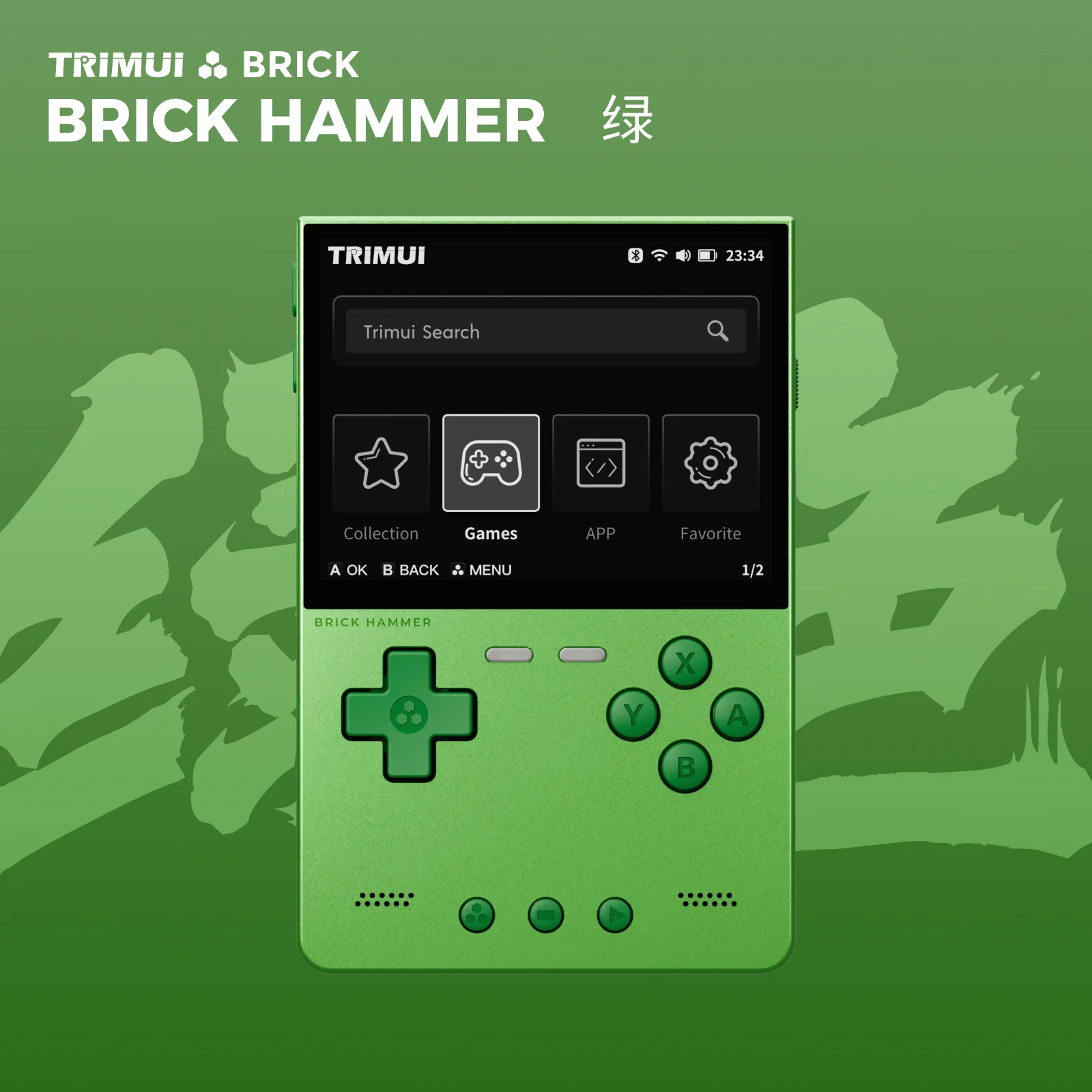 Trimui Brick Hammer 3.2" IPS Retro Handheld Console, 1024×768, 3000mAh, Metal Body, Open-Source, Classic Games Gift