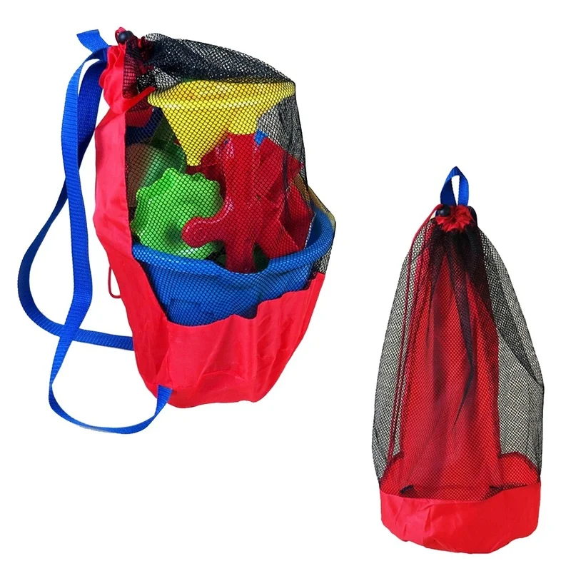 Portable Beach Bag Foldable Mesh Swimming Bag For Children Beach Toy Baskets Storage Bag Kids Outdoor Swimming Waterproof Bags 3 4pcs travel storage bag portable luggage suitcase organizer pouch extensible packing mesh bags for clothing underwear shoe bag