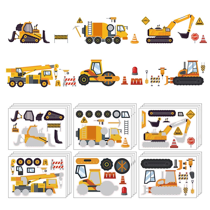 Construction Vehicle Stickers Construction Truck Stickers 6