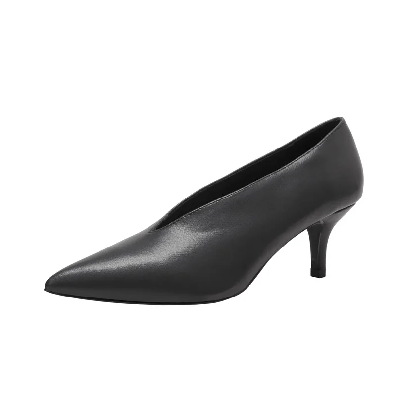 

XGRAVITY New Pop Star Pointed Toe Girl Thin Heel Woman Shoes Deep V Design Lady Fashion Shoes Elegant European Women Shoes C264