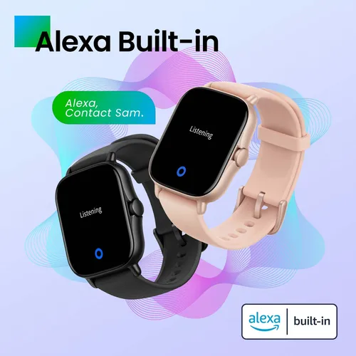 [새 버전] Amazfit GTS 2 Smartwatch 모든 건강 및 피트니스 추적 스마트 워치 Alexa 내장 안드로이드 IOS 전화 3