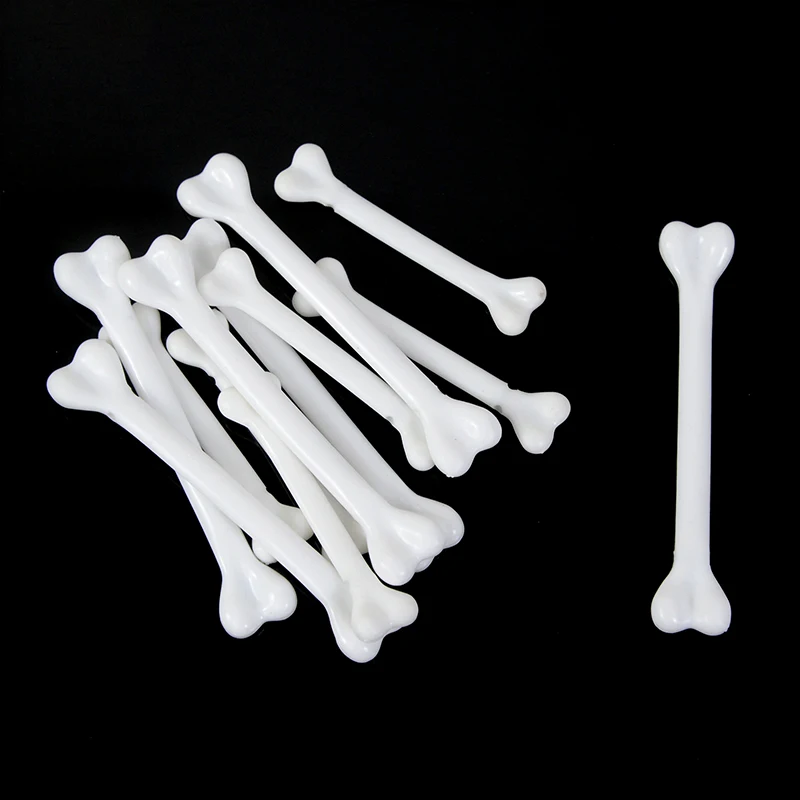 

12pcs Halloween Simulation Savage Small Bones Horror Plastic Prop Fake Bones for Halloween Party Spoof Props Room Bar Decoration