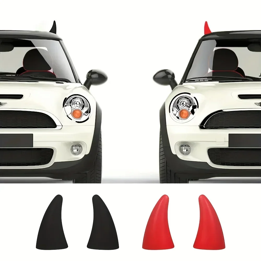 Two Eye-catching Devil Horns with Roof Decorations Suitable for Car Tricycles and Four-wheelers To Enhance Your Vehicle Style