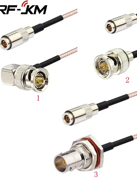 Connecteurs BNC D-Type 75 Ohm - Lot De 2 - Pour Vidéo SDI, Surveillance - 31 X 26 Mm - Avec Vis Et Écrous
