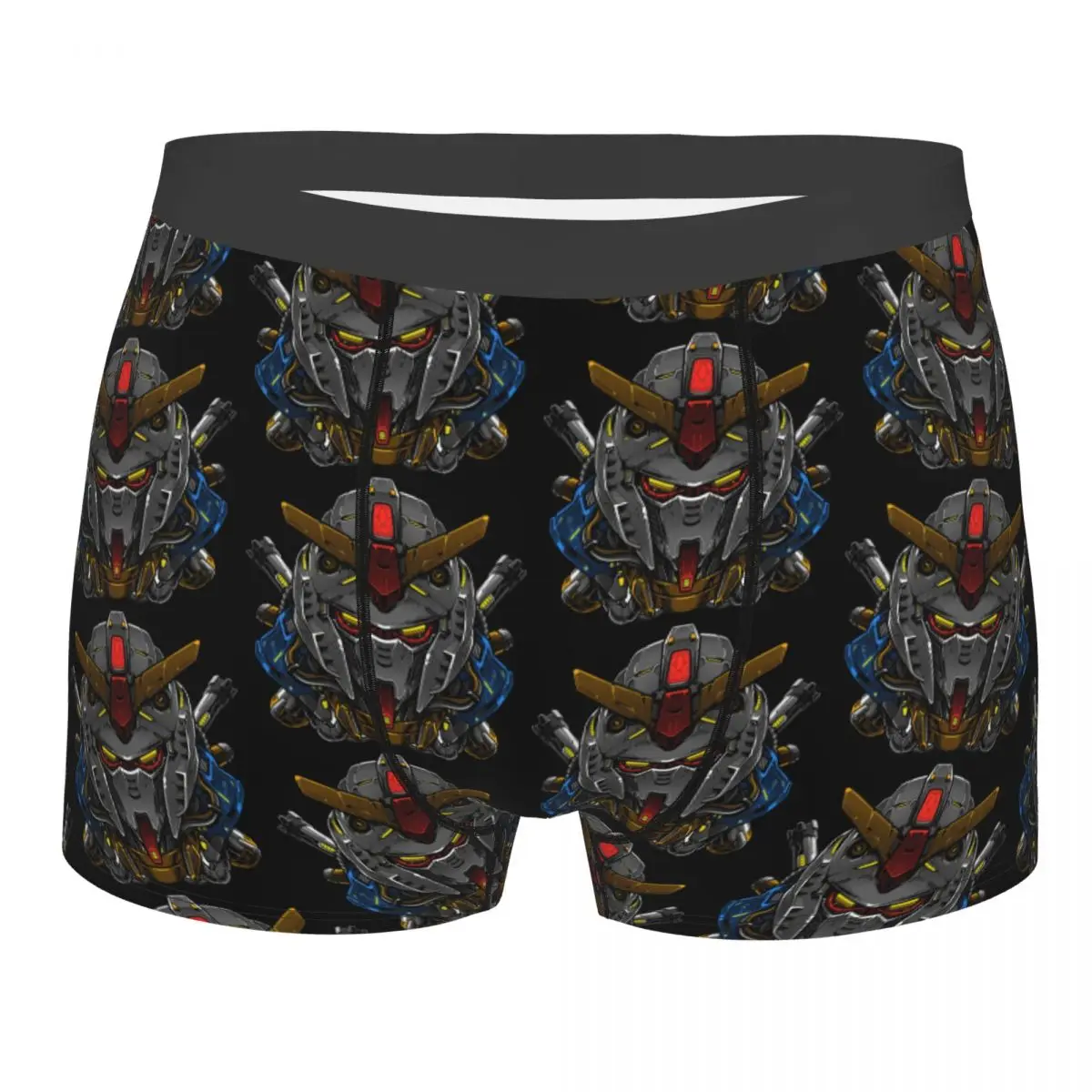 Rx 78 Mecha Underpants Breathbale Panties Male Underwear Print Shorts Boxer Briefs japanese demon mecha noppera bo underpants breathbale panties male underwear print shorts boxer briefs