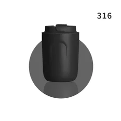 Premium Stainless Steel Thermal Mug - Double Wall Vacuum Insulated, Leakproof Travel Tumbler - 220ml (Black)