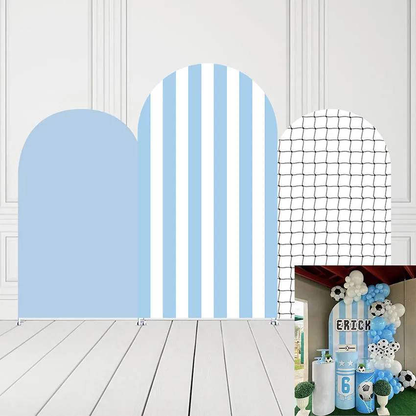 Mehofond 커스텀 양면 축구 축구 스포츠 소년 생일 파티 베이비 샤워 커버, 키아라 아치 배경 장식 배경 사진