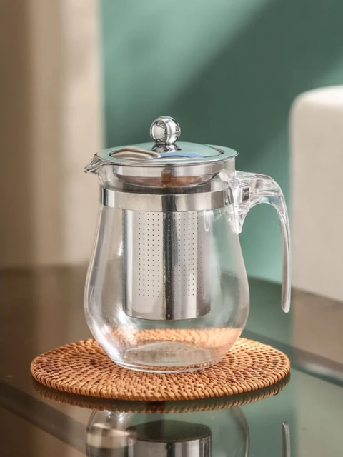 Hot Heat Resistant Glass Teapot With Stainless Steel Infuser Heated  Container Tea Pot Good Clear Kettle Square Filter Baskets - Teapots -  AliExpress