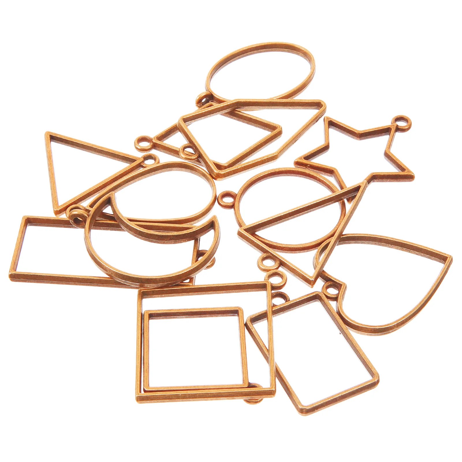

14pcs DIY Pendants Open Bezel Pendants Earring Charms Metal Bezel Charms Jewelry Charms
