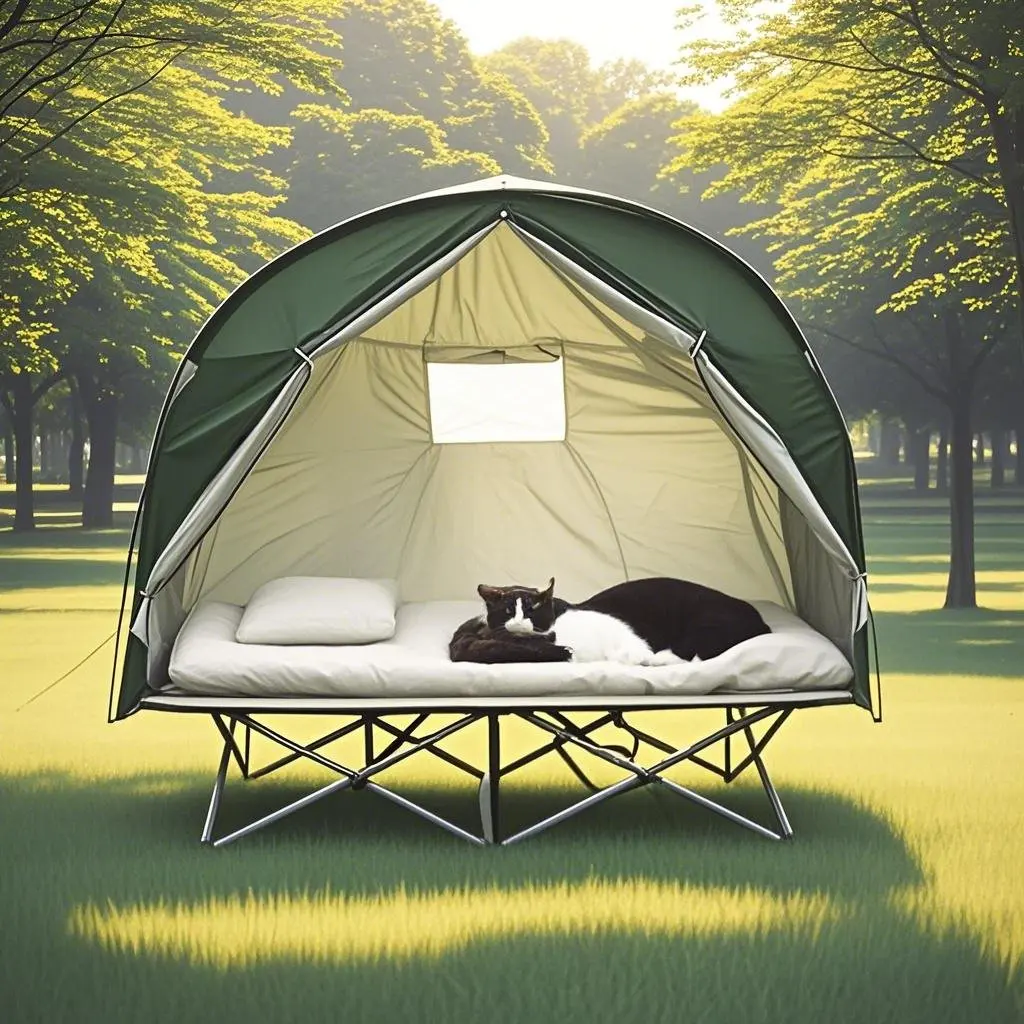 Portable 1-Person Waterproof Cot Tent 5