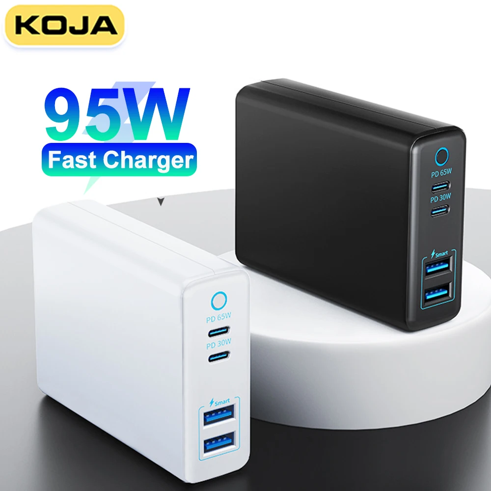 95w Usbc Fast Charger 4port Power Adapter Pd Typec 65w 30w Quick Charge 3.0 For Iphone 13