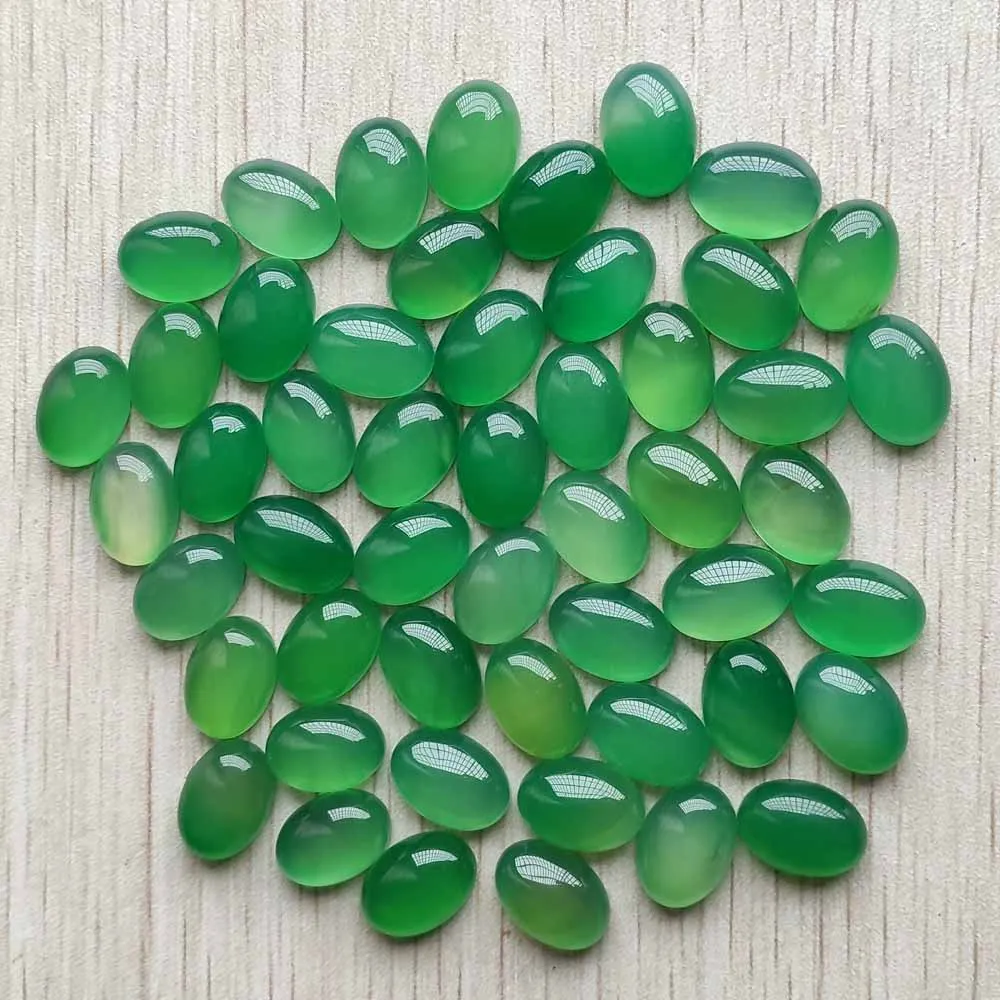 

Fashion high quality natural green agates oval cab cabochon 10x14mm beads for jewelry making wholesale 50pcs/lot free shipping