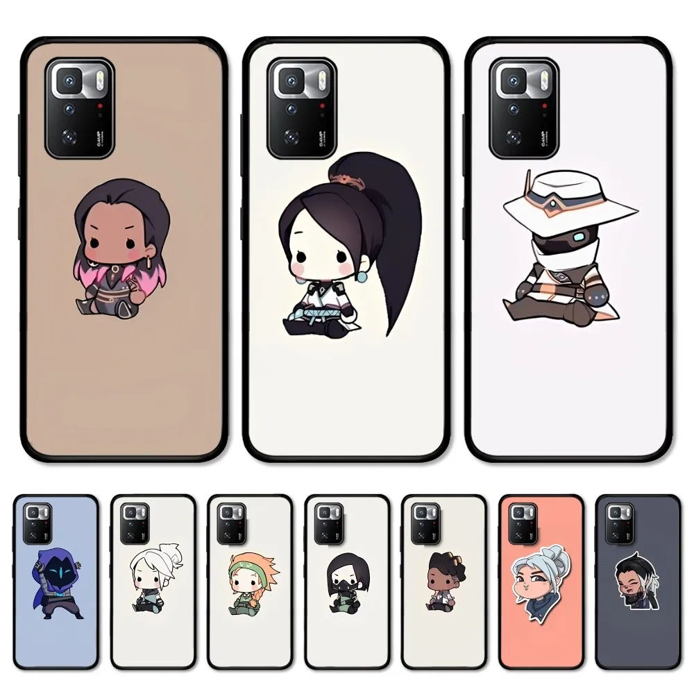 

Cute Cartoon Valorant Phone Case For Redmi Note 4 X 5 A 6 7 8 Pro T 9 Pro 9S 10 Pro 11 Pro 11S 11Epro PocoM3pro