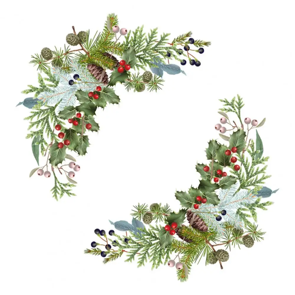 Stylish Toilet Decal Bathroom Toilet Sticker Festive Christmas Lid Stickers Adorable Cartoon Pine Cone Tree for Home