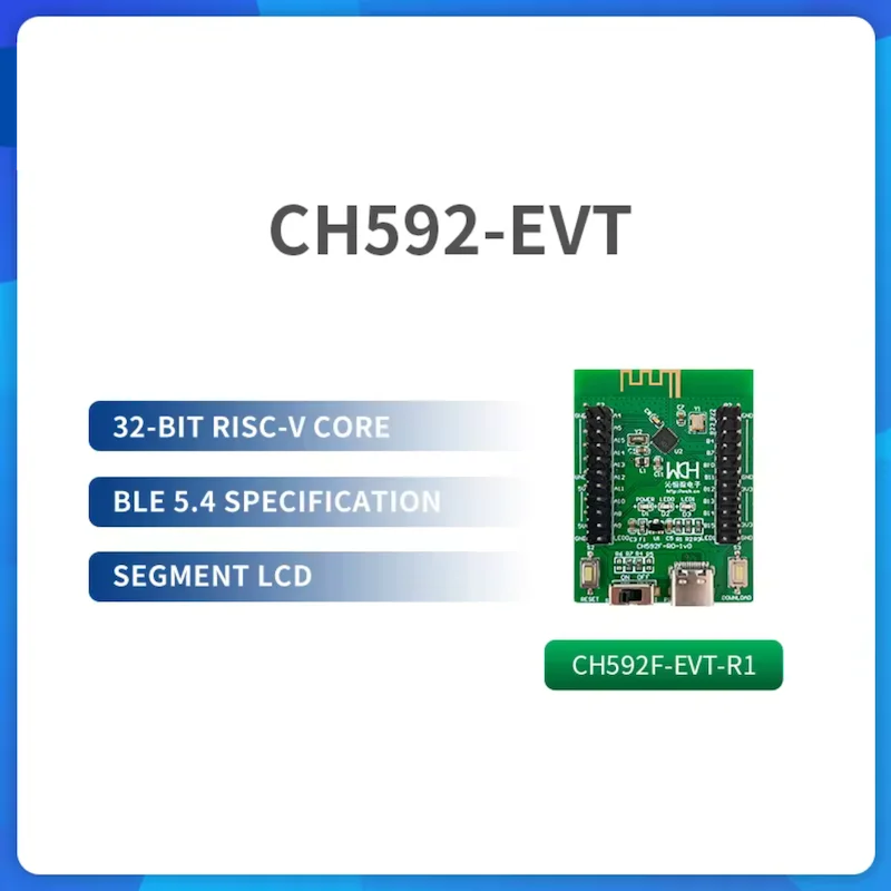 1/2개/로트 CH592 평가 보드 블루투스 저에너지(BLE) 5.4 USB 2.0 풀 스피드 세그먼트 LCD 2.4Ghz RF