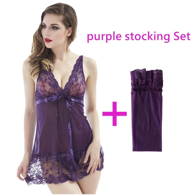 Women Nightgowns Lace Nightgown Women Sleepwear Pyjamas Summer Negligee Nightwear Sexy Erotic Lingerie Bathrobe Female Nightdress Home Clothes