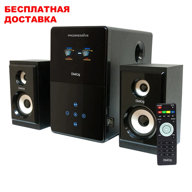 Speakers for the computer DIALOG AP-220 Black USB+SD reader Speaker Bluetooth Audio center Soundbar tv Music Radio receiver system Subwoofer |