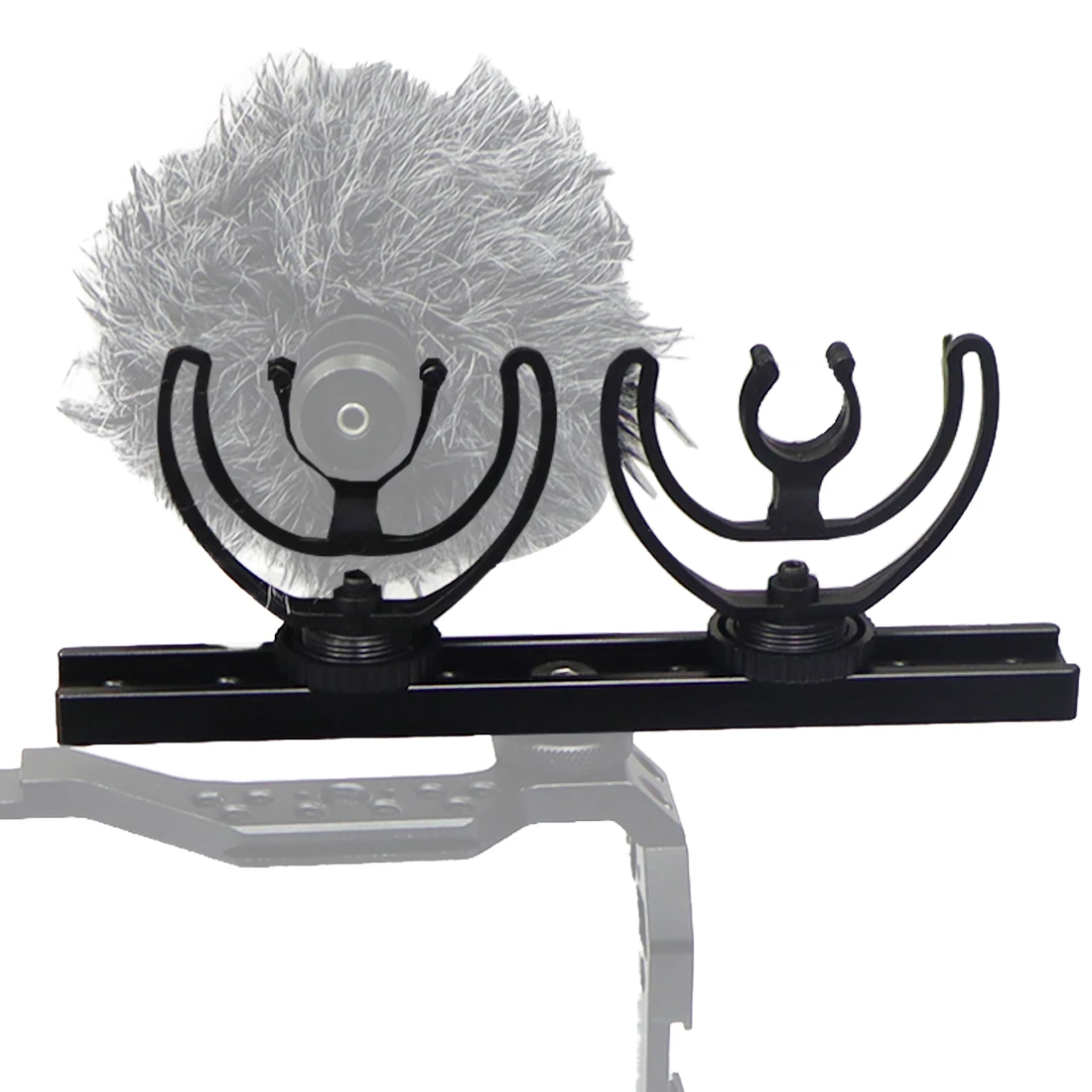 2Pcs Plastic Universal MicShock Mount Cold Shoe Hotshoe Adapter Microphone Bracket for VM100 200 Microphone On Holder Stand