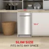 18 Inch Dishwasher with 8 Place settings, 6 Washing Programs, Stainless Steel Tub, UL/Energy Star- Stainless Steel 3