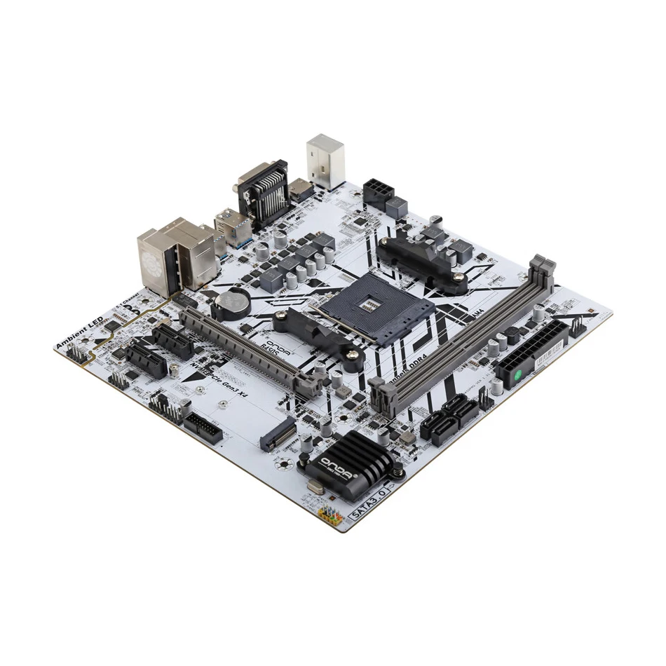 ONDA B450S Motherboard B450 AMD AM4 For Ryzen 1/2/3/4/5 Gen & Athlon  Processors 64GB PCI-E 3.0 16X SATA3.0 M.2 DDR4 B450M