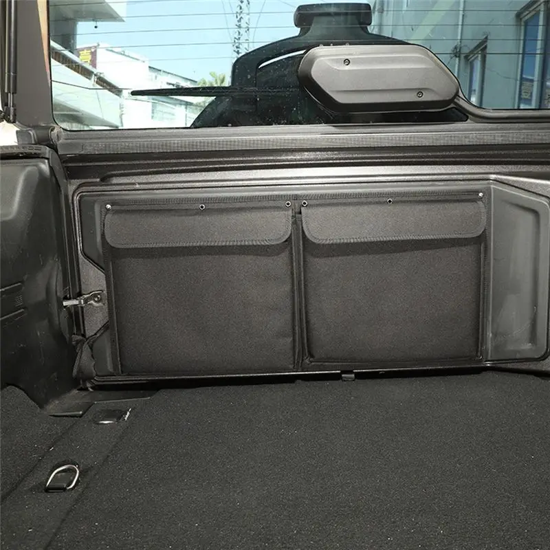Jeep Wrangler JK JL 2007-2023 테일 도어 보관 가방 도구 키트 트렁크 정리함 자동차 액세서리, 블랙