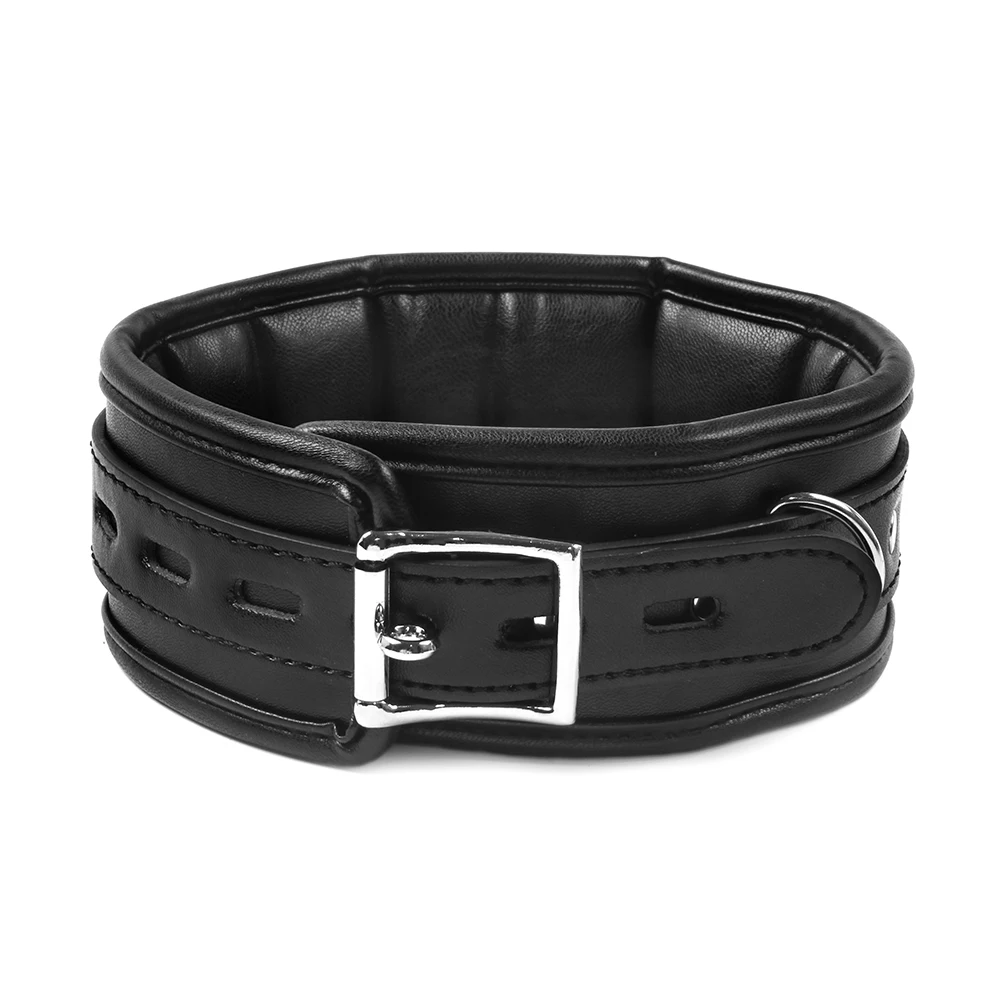 Soft Sponge Lined BDSM Collar Long Leash Bondage Restraints Slave Necklace Adult SM Game Role Play Exotic Accessories For couple