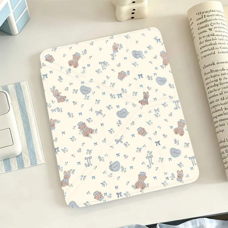 Ultra Durable Foldable Clear Tablet Case - Crystal Design
