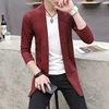 Autumn Winter Casual Fashion Cardigan Sweater Homme Solid Color Knitting Coat Hombre Top Male All-match Outwear Men's Clothing 6