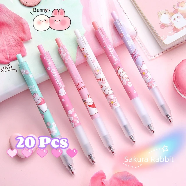 Gel Pen Stationery - 20pcs/set Kawaii Candy Color Gel Pens Kids 0.5mm Cute  Colored - Aliexpress