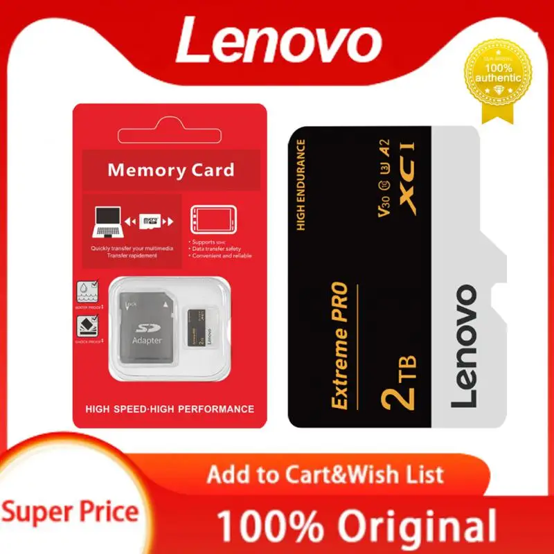 Lenovo 2Tb Memory Sd Card 1Tb 512Gb 256Gb Micro Tarjeta Sd Per Ps Vita 128Gb V30 Memoria Impermeabile Sd Per Kodak Nintendo Switch