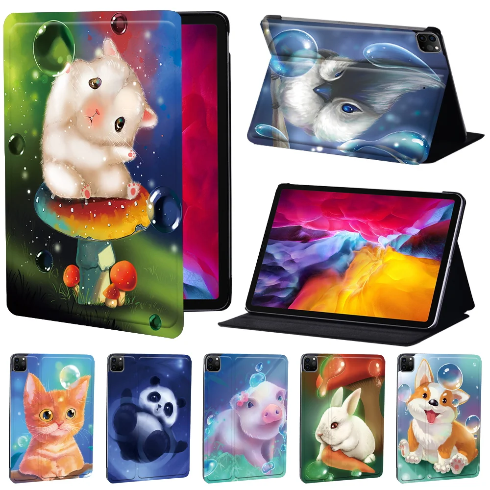 

For IPad Pro 9.7 Inch/Pro 2nd Gen 10.5 Inch/ Pro 11 Inch 2018/2020/2021/2022 Leather Tablet Stand Folio Cover-Animal Series Case