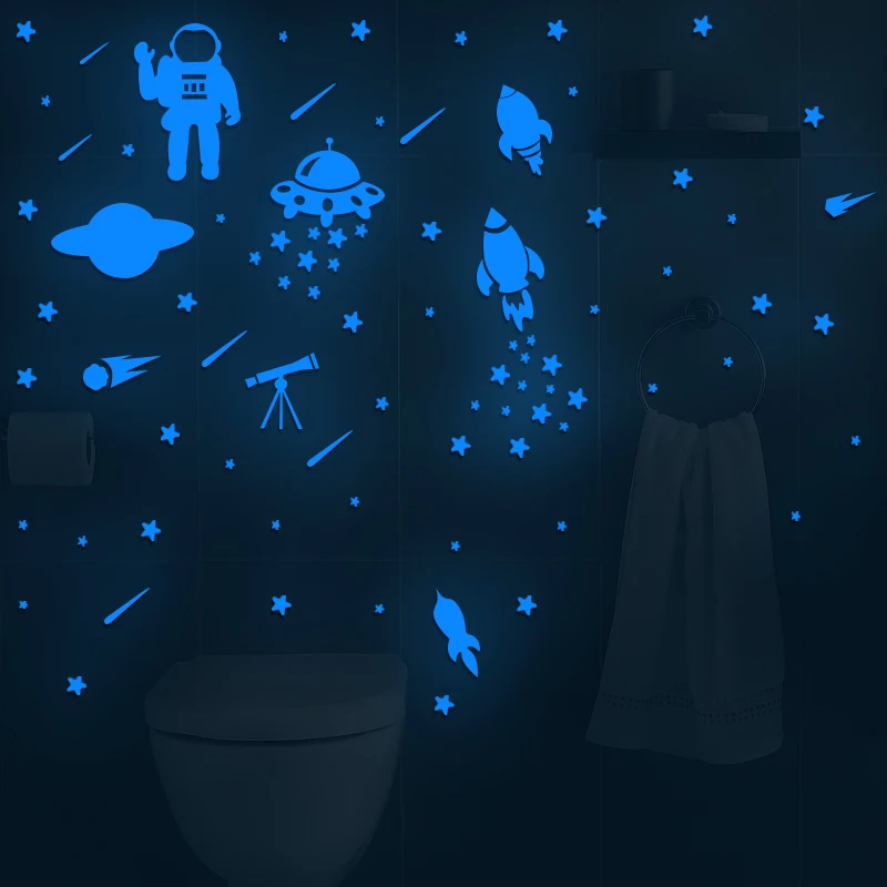 Damokoo-pegatinas de estrellas que brillan en la oscuridad para techo o  pared, pegatina de estrellas 3D, puntos, para habitación de niños,  dormitorio, decoración del hogar - AliExpress