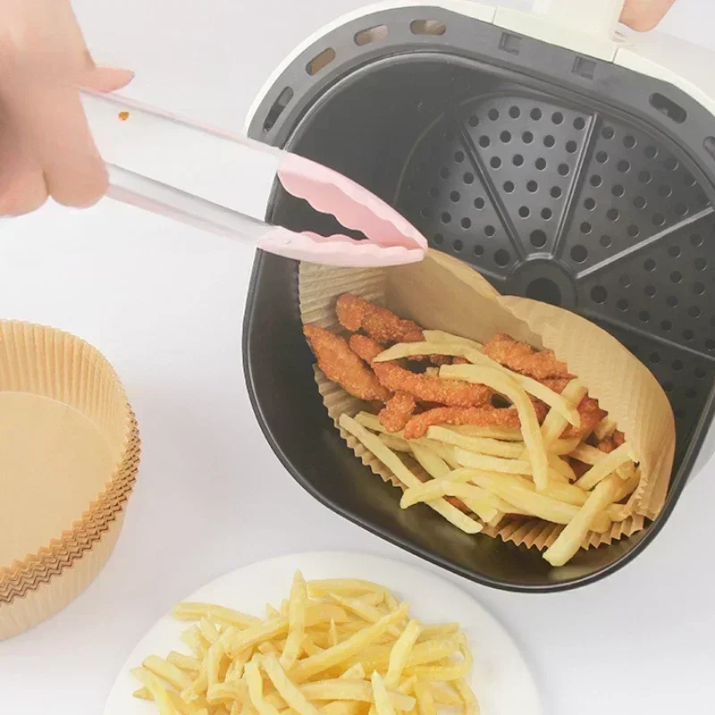 50/100PCS Air Fryer Disposable Paper Square Round Baking Paper Barbecue Plate NonStick Mat Kitchen Oven Oil Absorbing Tool