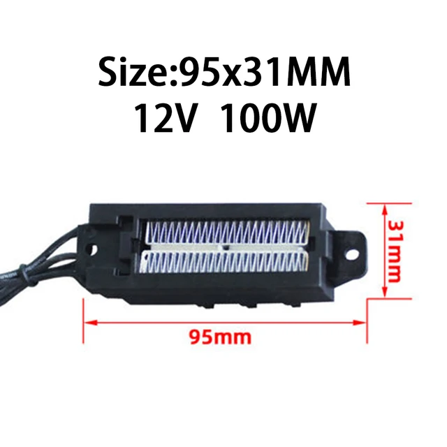 12/24 V -Os Szigetelt Elektromos Kerámia Termosztatikus Ptc Fűtőelem Légmelegítő Hely 55X22 Mm