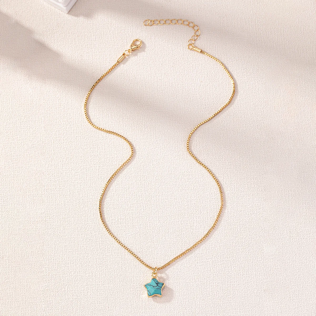 Collier d'été élégant pour femme, petite chaîne courte, violet, vert, pierre de lune à facettes naturelles, 16"_voghion.com