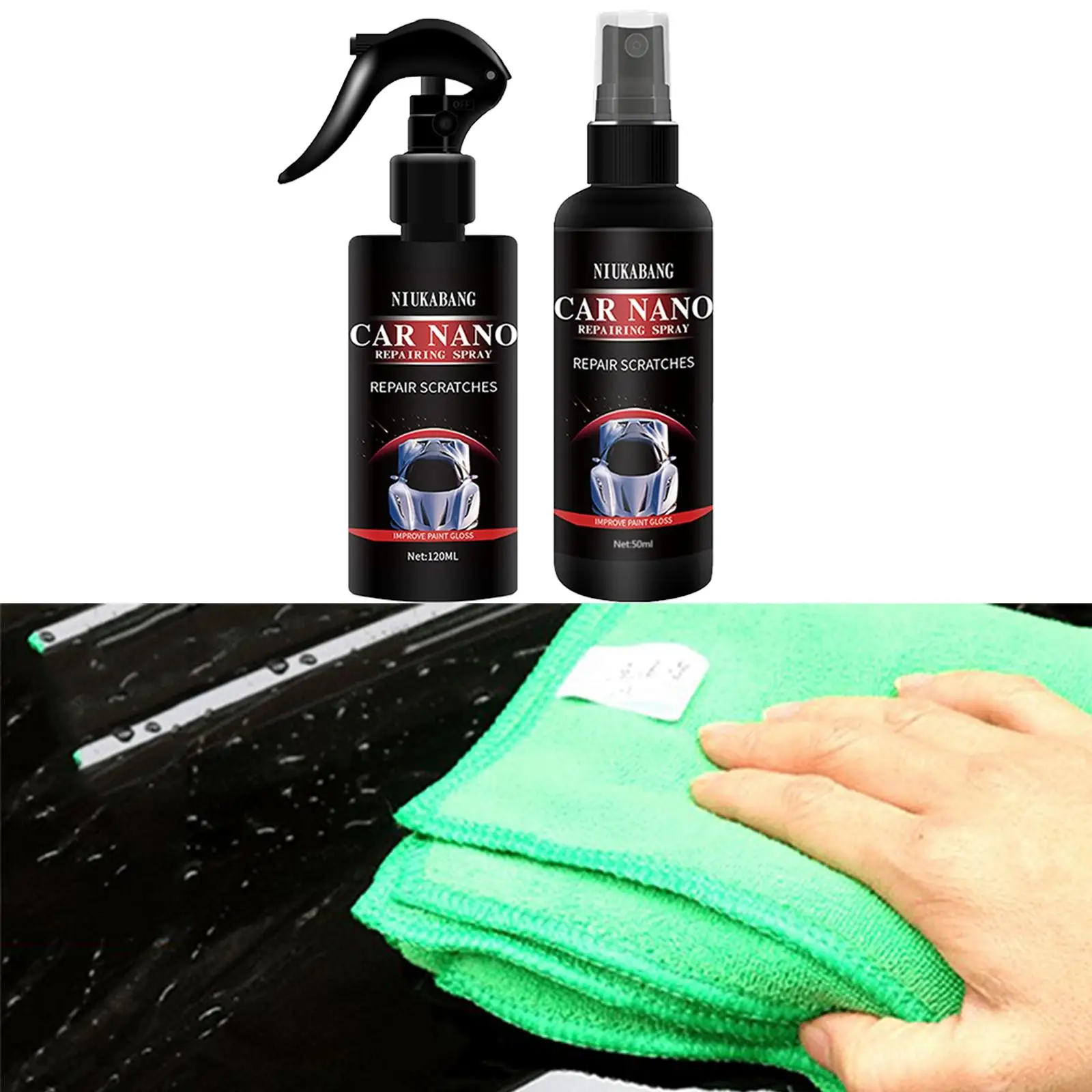 Car Scratch Repair Nano Spray Auto Lacquer Polished Glass Coating