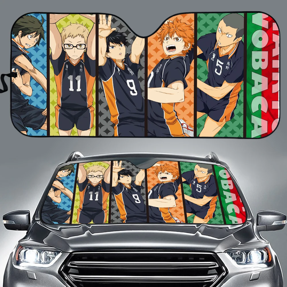 

Солнцезащитный козырек для лобового стекла с 3D-принтом Аниме Haikyuu, аксессуары для автомобиля, внедорожника, грузовика, солнцезащитный козырек, защитный козырек для переднего стекла для мужчин