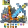 72pcs Magnetic Blocks-Build Mine Magnet World Edition Sword Caverns Magnet Toddler Toy for Children Age 3+, Montessori kids Toys 1
