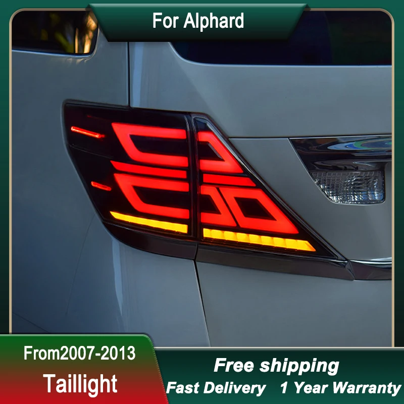 

Автомобильные задние фонари для Toyoto Alphard 2007-2013, задний фонарь, динамический сигнал поворота, задний фонарь в сборе