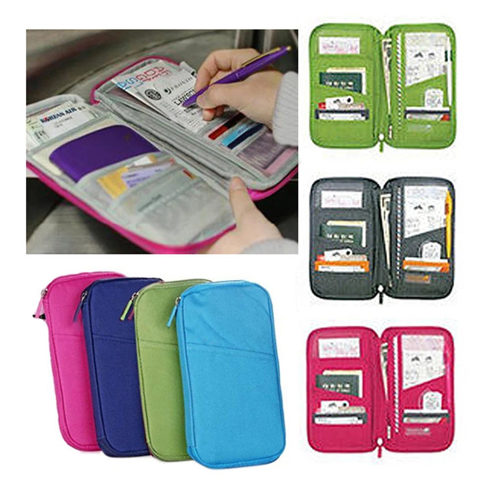Portable Multifunctional Bag Travel Passport Ticket Wallet Handbag ID Credit Card Case Organizer Bag Business Passport Holder