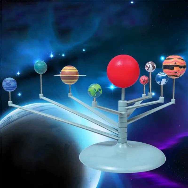 Children Toys Planetary Model Puzzle Assembled Solar System Planetary Kids DIY Toy Set 3D Puzzle Toy Educational Puzzles New 5
