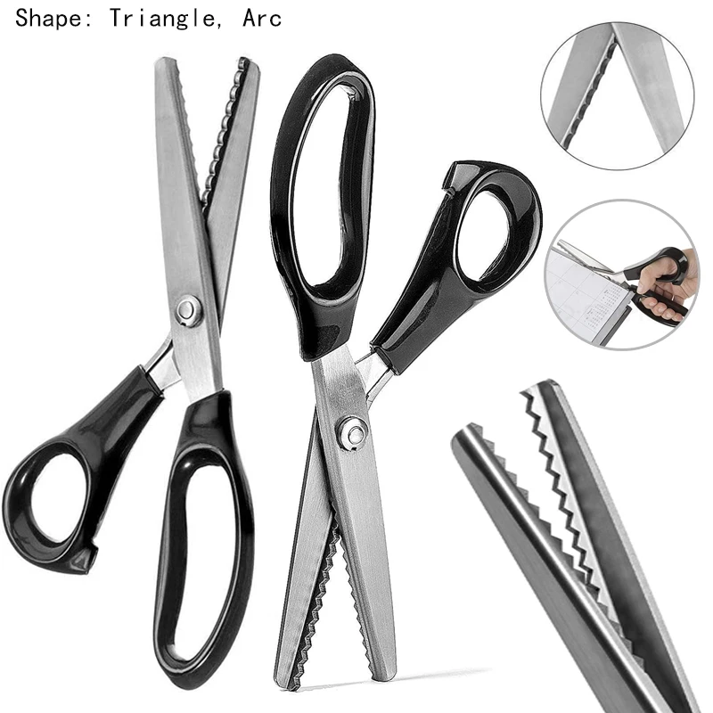 Scissors Cut Zigzag Fabric Stainless Steel Cutting Tools Zig Zag