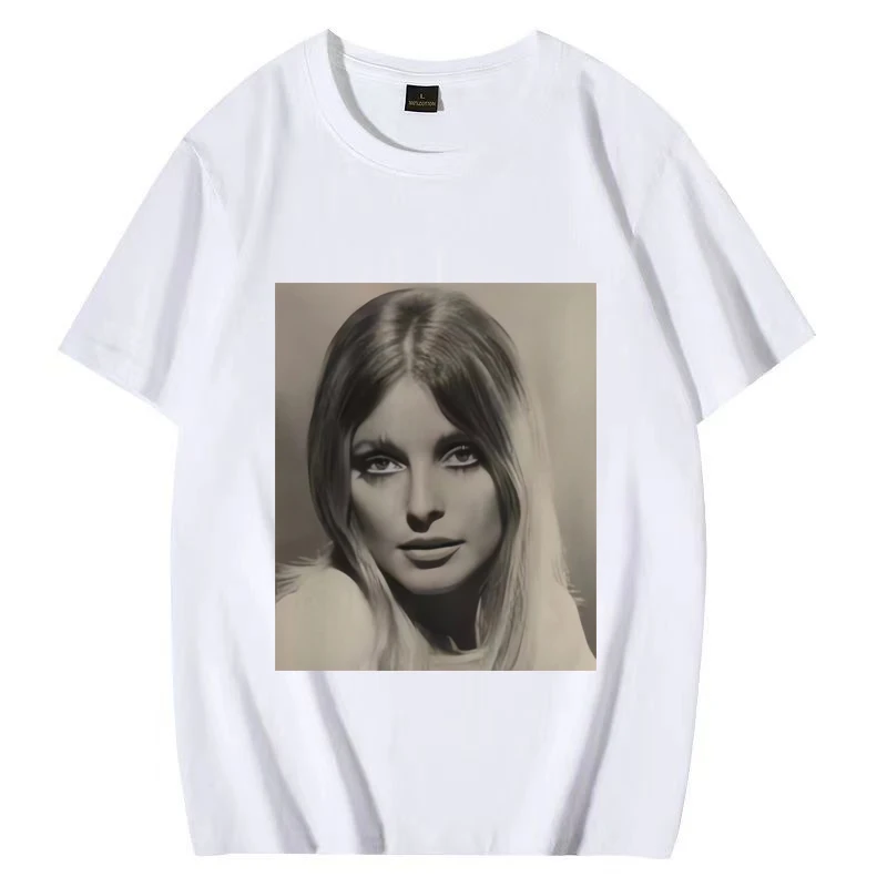 

Sharon Tate Portrait T shirt 2024 Men Women High Quality Fashion T-shirt Oversized Vintage Pure Cotton short sleeve Unisex Tees