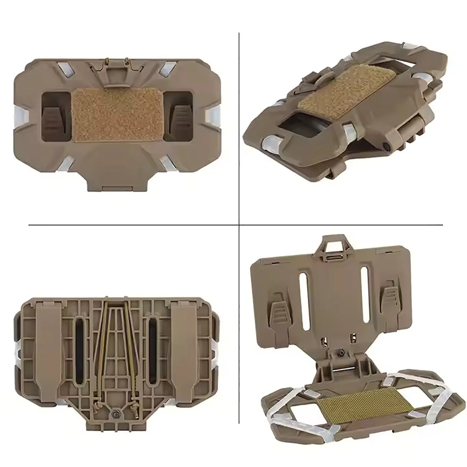 BOOIU Tactical Molle Folding Navigation Board CS Miltary Airsoft Panel Molle Carrier Board Mobile Phone Holder Mount Accessones
