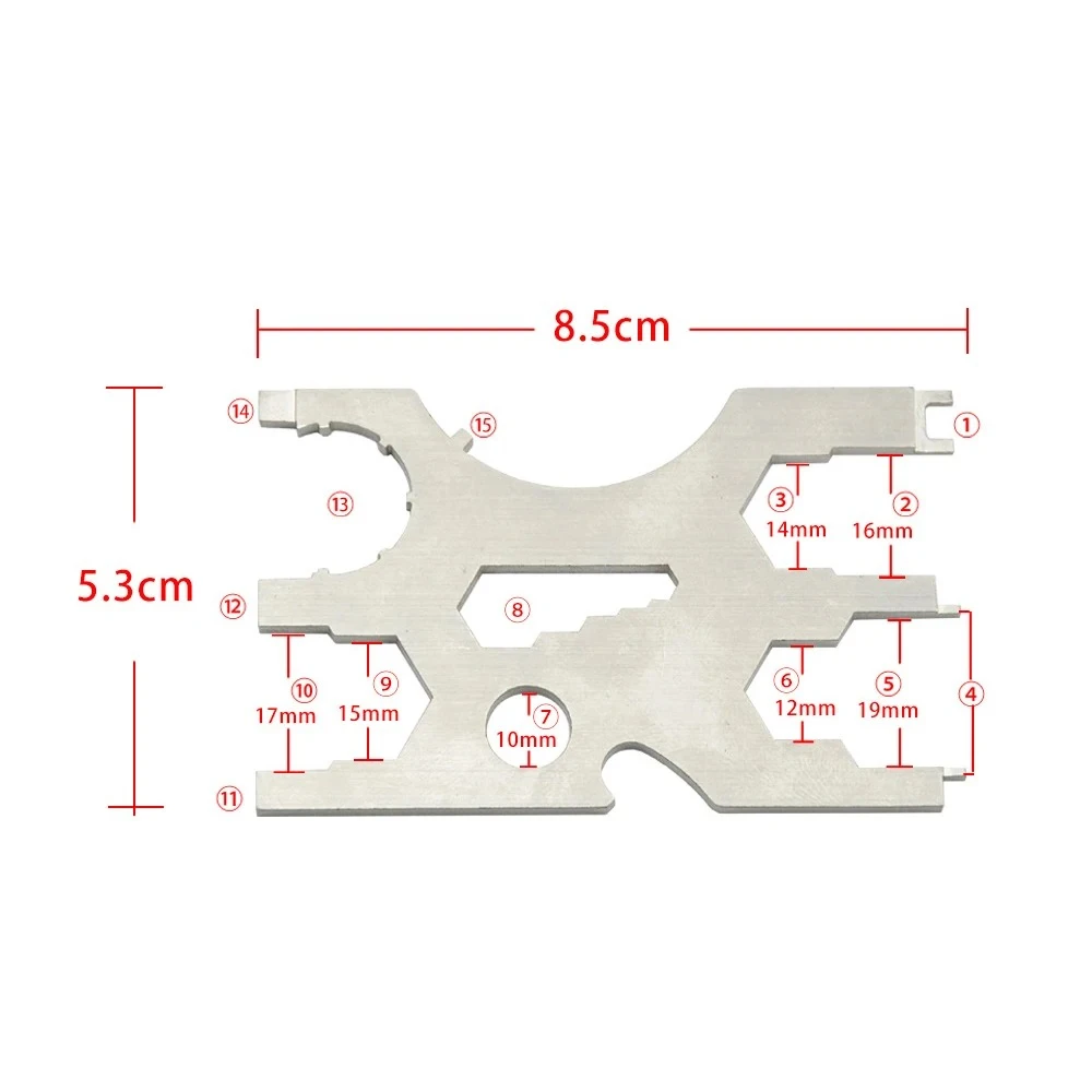 316 스테인레스 스틸 다이빙 신용 카드 Multitool 장비 수리 도구 스쿠버 다이빙 조절기 스크루 드라이버 세트