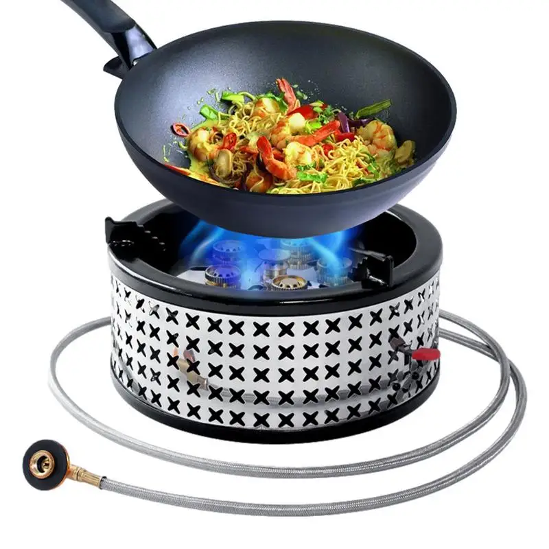 

Camping Cooking Stove 6 Core Firepower Camping Burner 15800W Windproof Fire Outdoor Stove For Camping Hiking Fishing Cooking